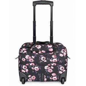 KROSER Rolling Laptop Bag Briefcase Floral 15.6" Heavy Duty Rose RFID Pockets